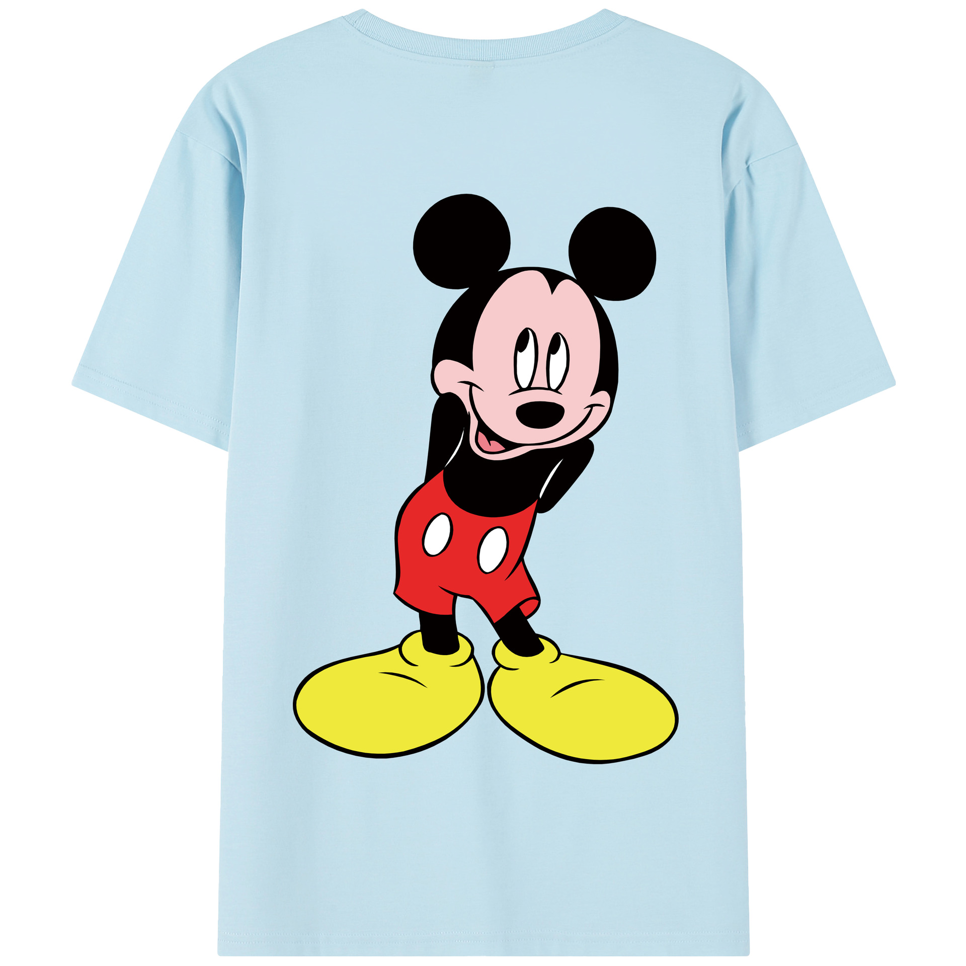 （画像用） ミッキーマウス Mickey Mouse 綿100％半袖Tシャツ（背面プリント）